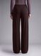 Brown wide-leg stretch-fabric trousers_2