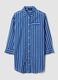 Blue striped pure cotton kaftan_0