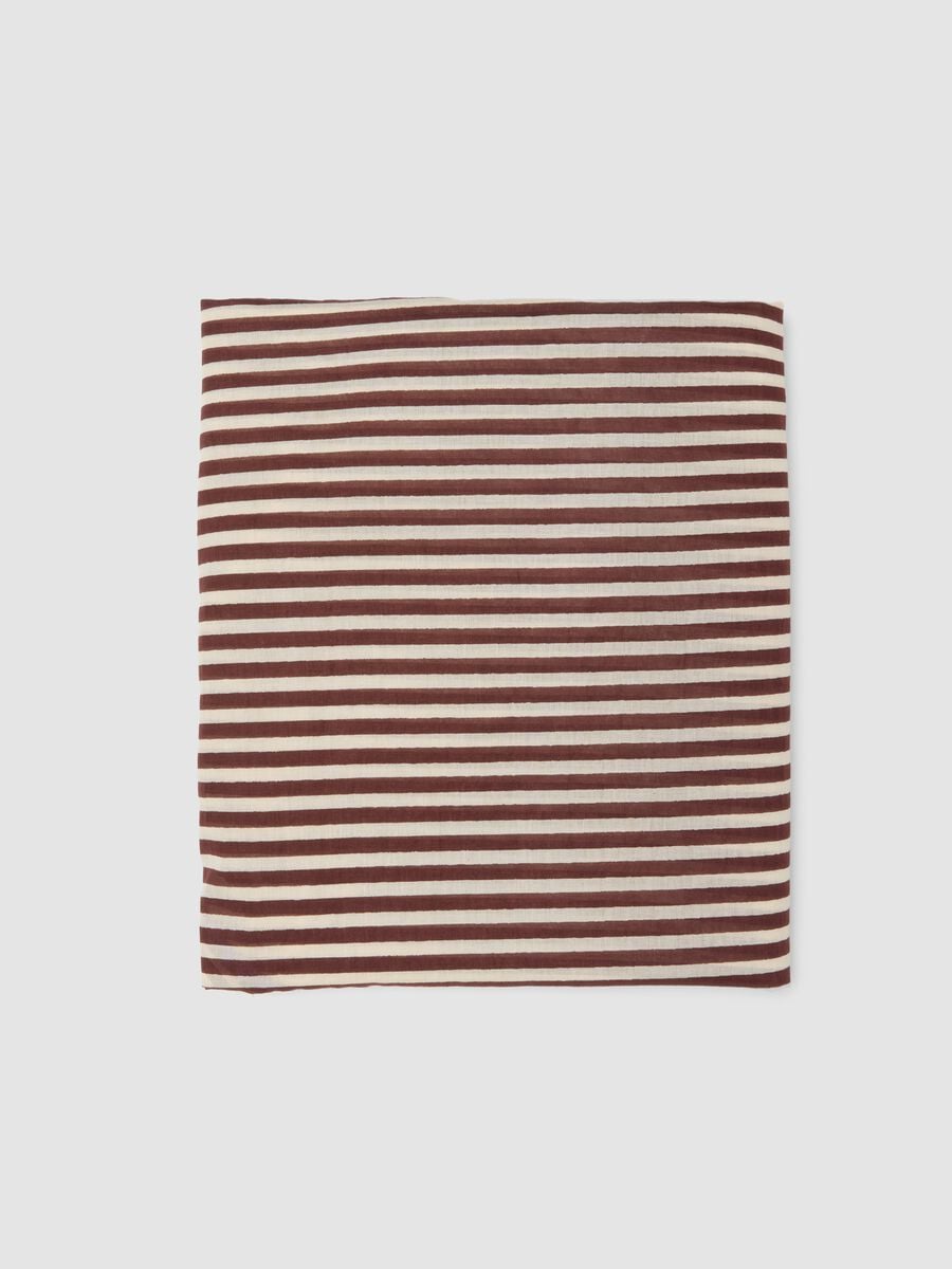 Brown striped pure cotton sarong_2
