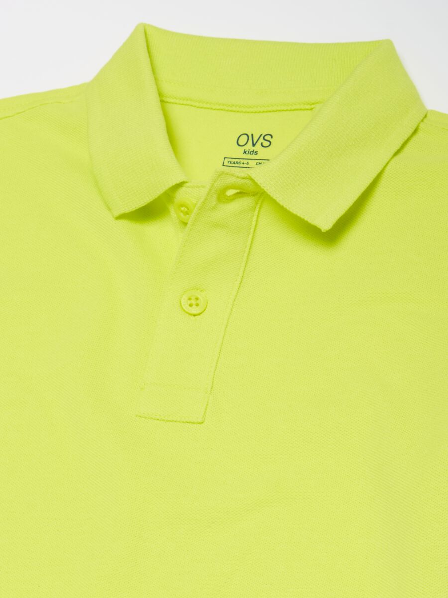 Solid colour cotton piquet polo shirt_2