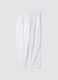 White cotton-linen blend pyjama trousers with relaxed fit_0