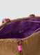 Borsa a mano marrone effetto teddy con tracolla_2