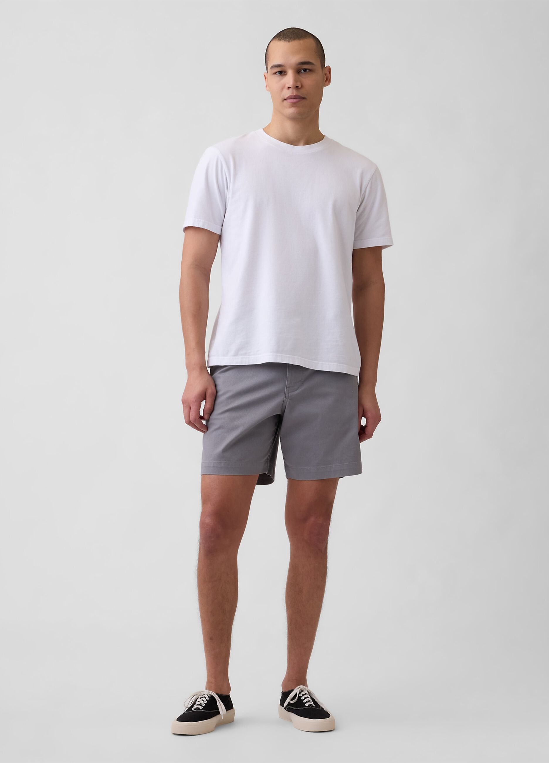 Stretch cotton shorts