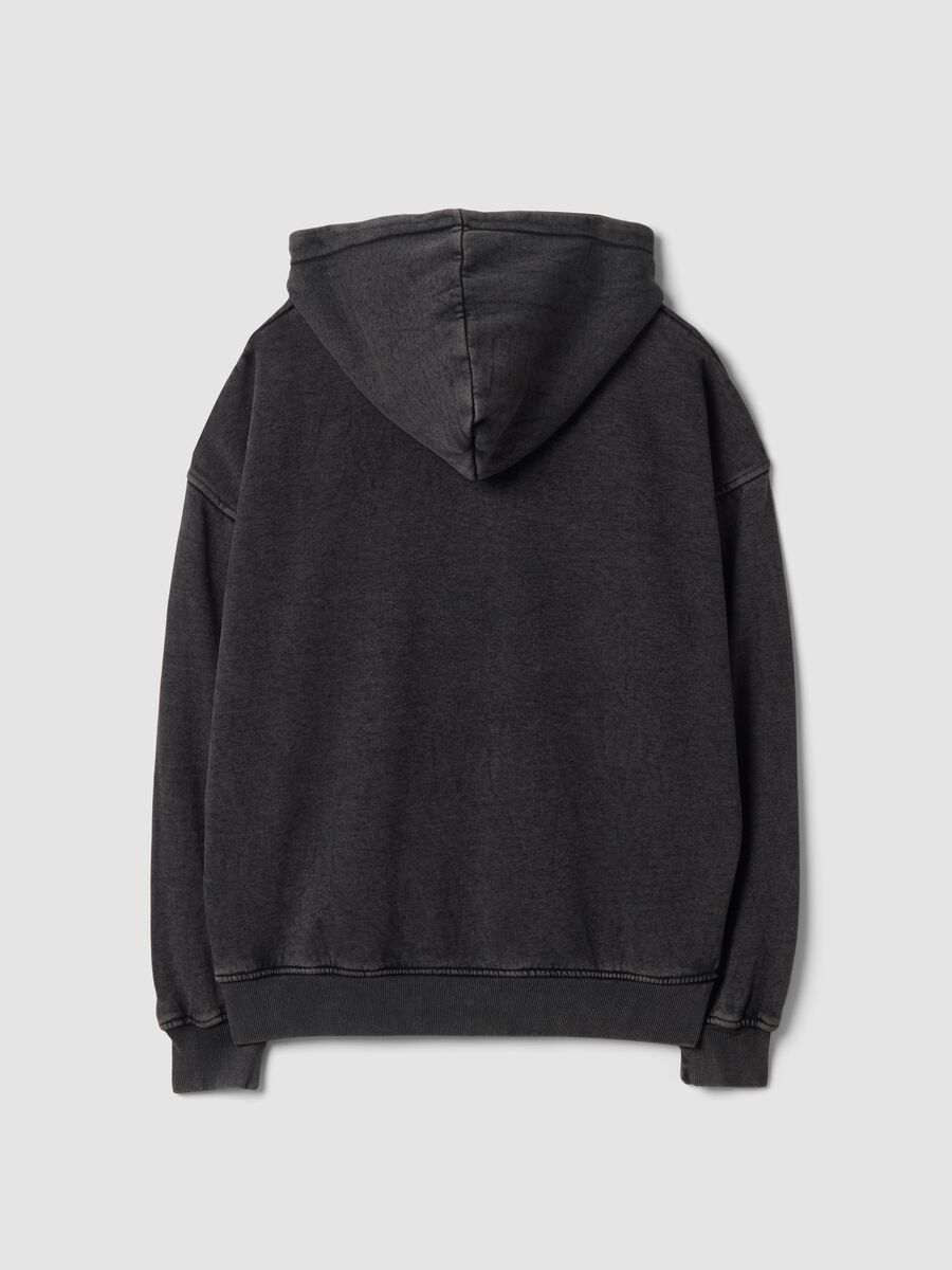 Grey oversized pure cotton hoodie with &ldquo;A Nightmare On Elm Street&rdquo; print_2