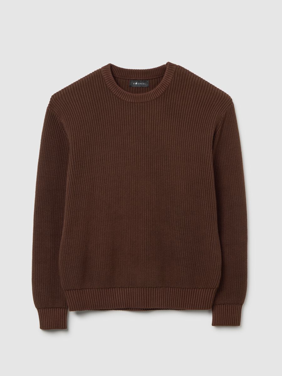 Brown pure cotton jumper regular fit_4