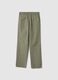 Pantalones chinos verdes en algod&oacute;n beige puro ajuste regular_4