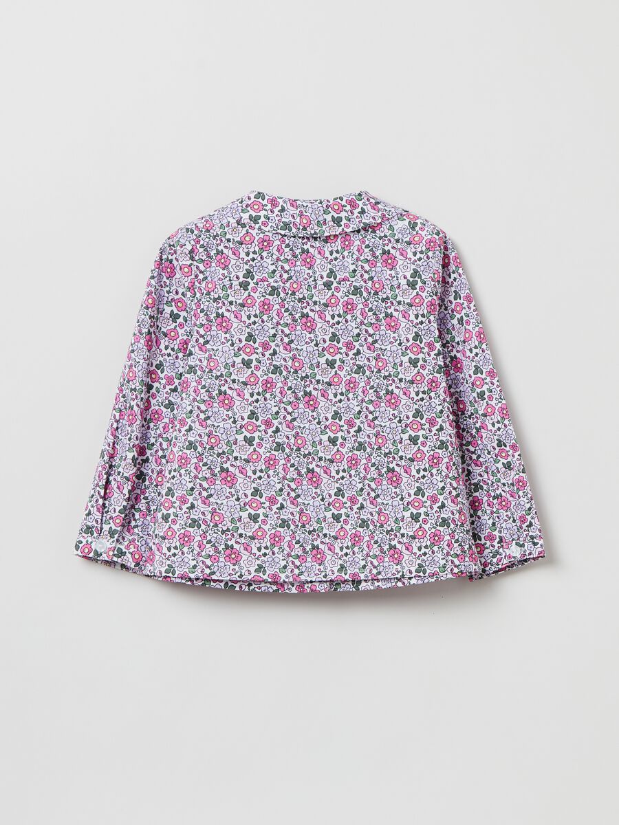 Poplin shirt with floral pattern_1