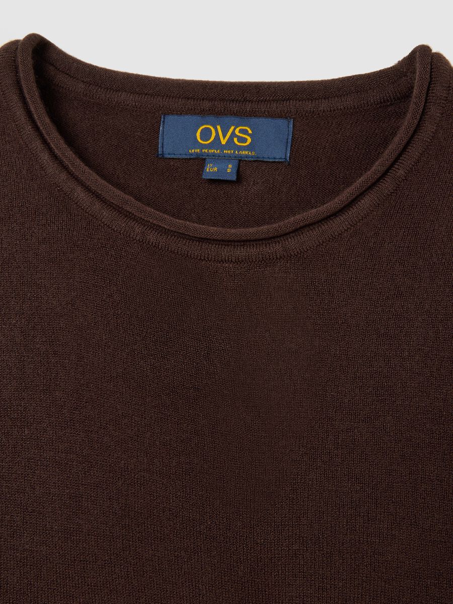 Brown Crew Neck Sweater_5