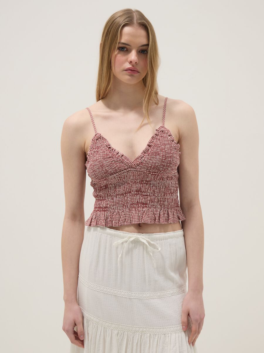 Multicolour striped pure cotton slim fit tank top_1