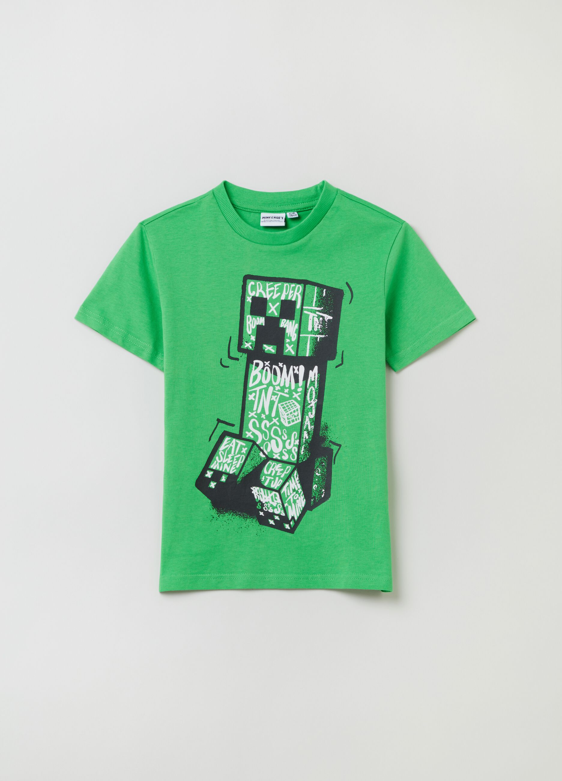 Cotton T-shirt with Minecraft print