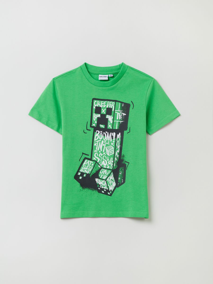 T-shirt in cotone con stampa Minecraft_0
