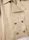 Trench coat cruzado em puro algod&atilde;o bege ajuste regular_5