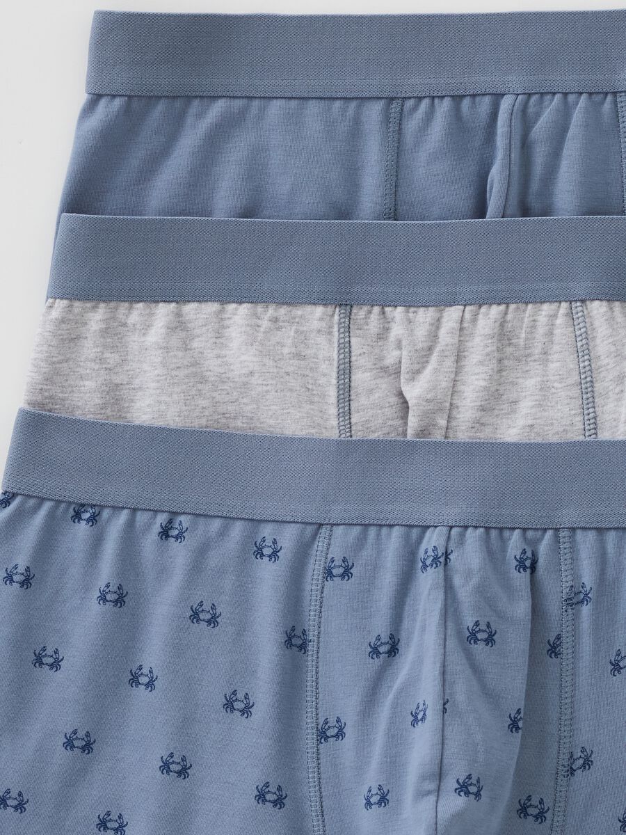 Three-pack boxer shorts with crab print_3