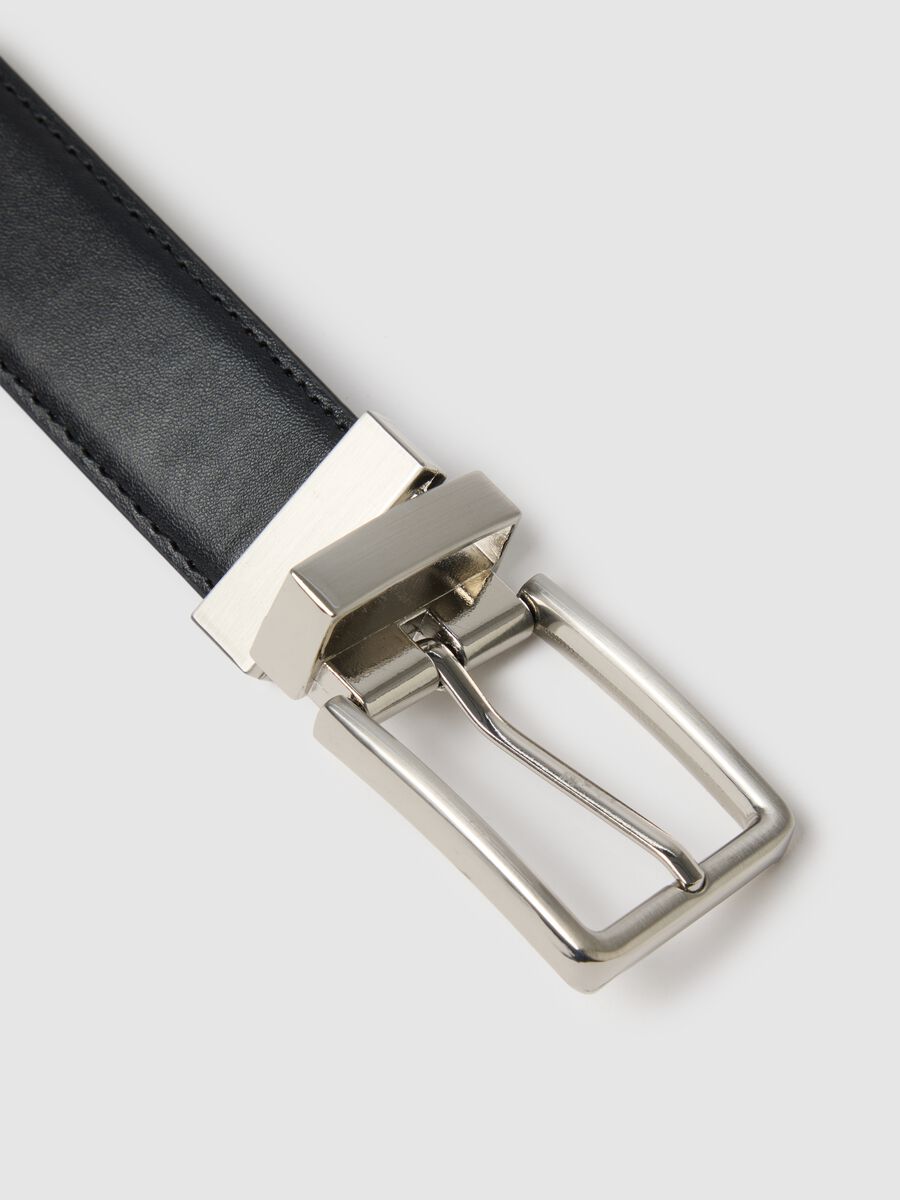 Multicolour reversible belt with metal buckle_3
