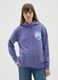 Purple hoodie in regular fit cotton blend with print_1