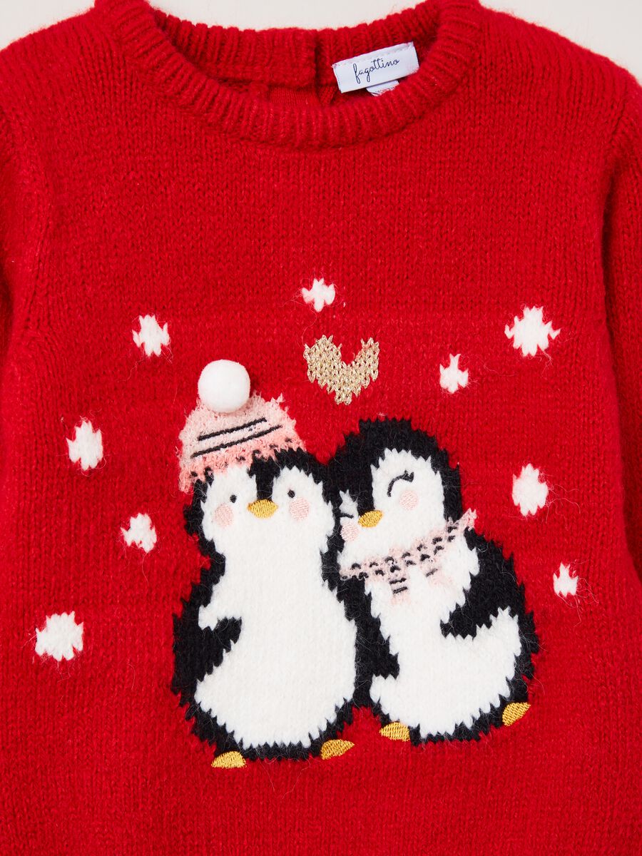 Pullover with jacquard penguin design_2