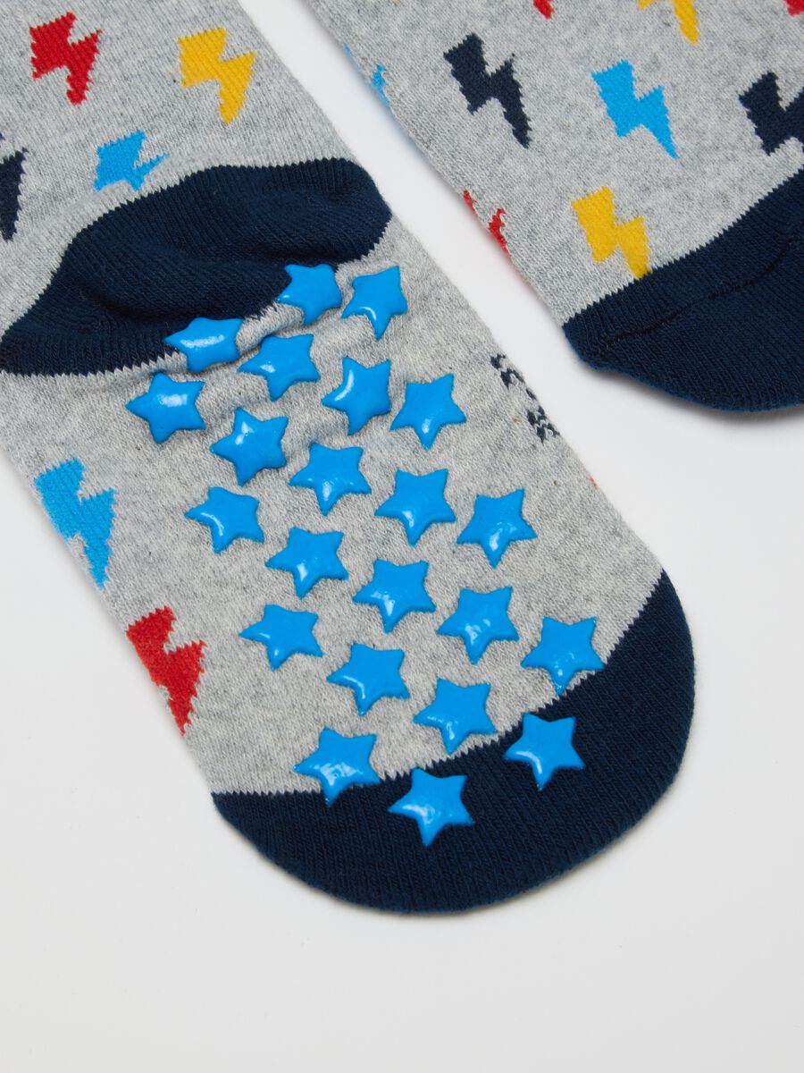 Multipack Kids' Multicolour Non-Slip Socks in Cotton Blend_1