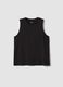 Black pure cotton tank top_4