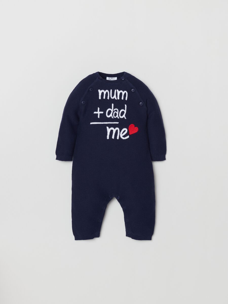 Jersey onesie with embroidered lettering_0