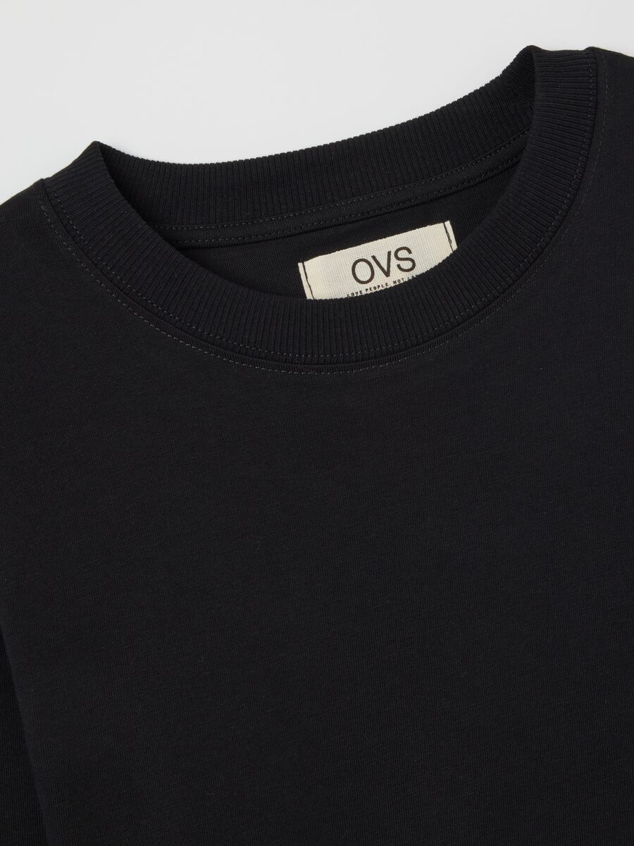 Black pure cotton regular fit shirt_5