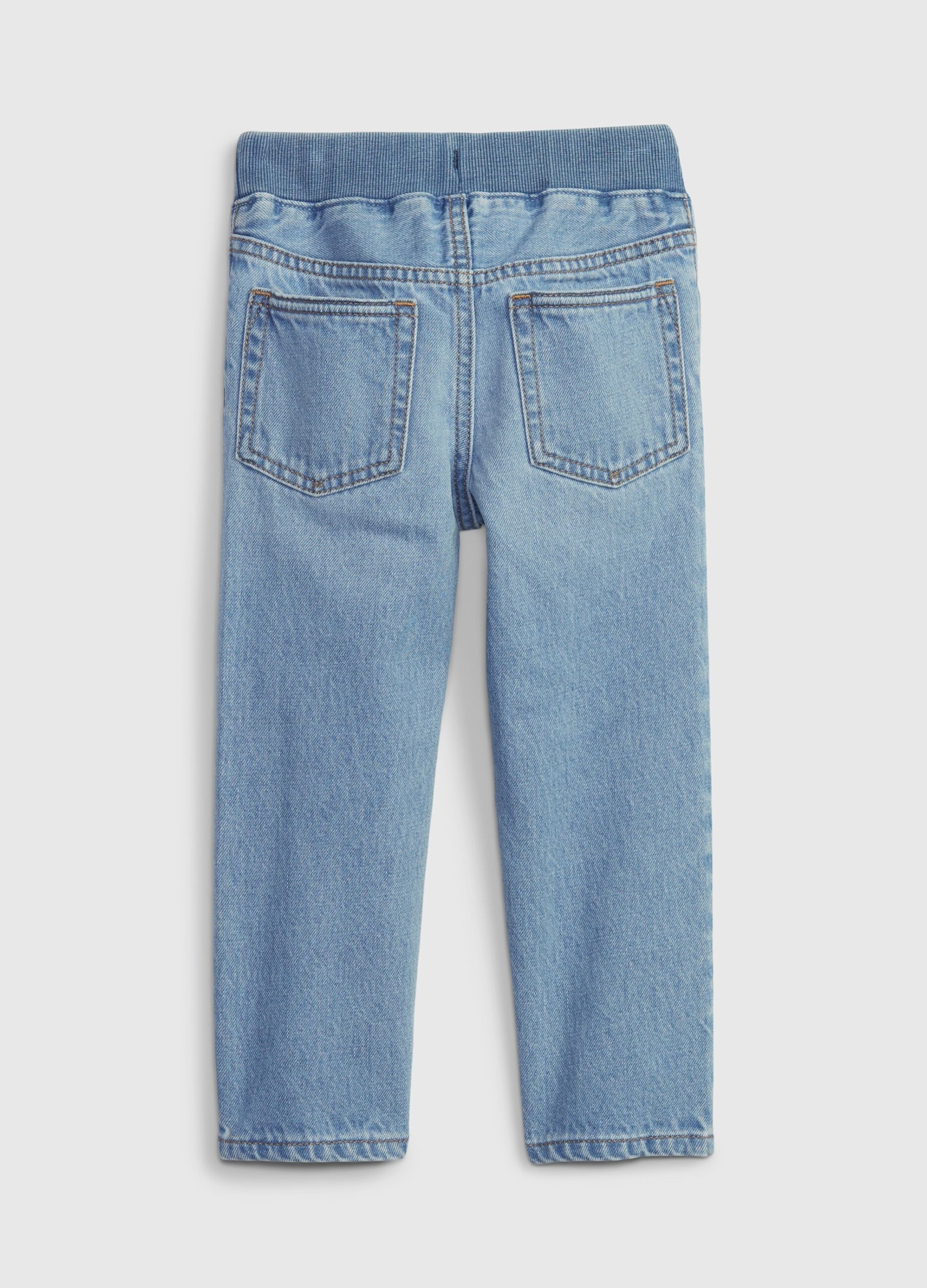 Pull-on jeans with Disney Mickey Mouse print