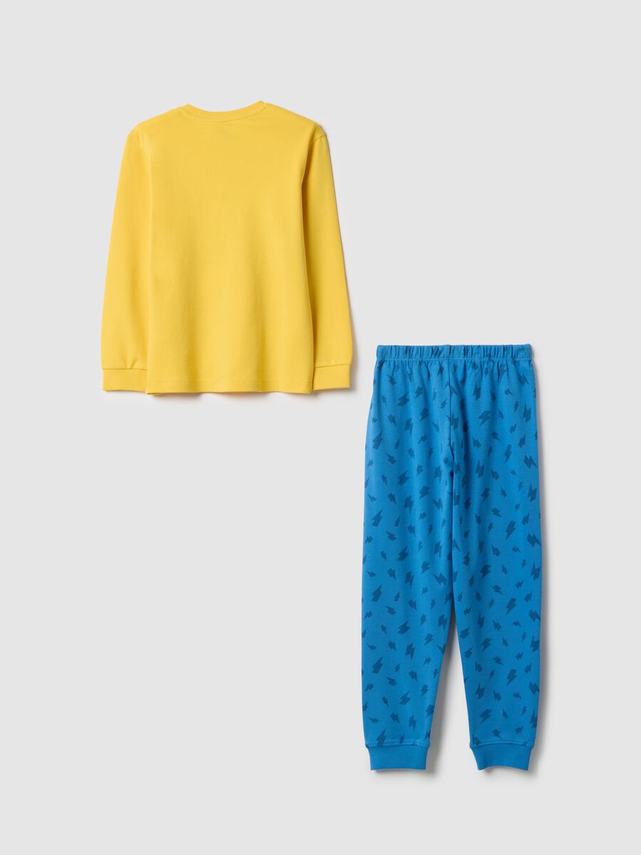Children's pyjama in pure multicolour cotton, regular fit with print_1