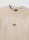 Sweatshirt bege em algod&atilde;o org&acirc;nico puro com decote redondo e estampado para rapaz_5