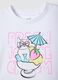 White pure cotton girls' T-shirt with strawberry print_2
