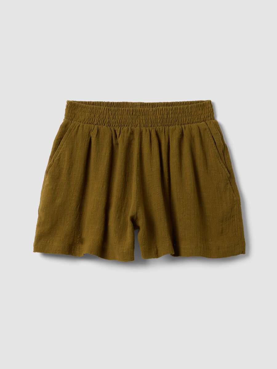 Brown pure cotton shorts_4