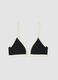 Black stretch-fabric bikini top with white trim and straps_4
