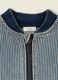 Multicoloured striped cotton-blend jacket with viscose and lyocell for baby_1