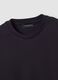Black crew-neck pure cotton T-shirt, regular fit_5
