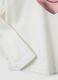 White organic cotton T-shirt with heart print for girls, regular fit_3