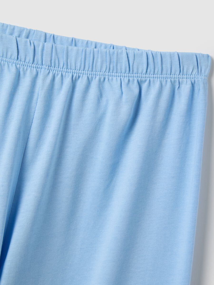 Multicolour pure cotton regular fit pyjamas for girls with print_2