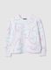 White pure cotton girl sweatshirt with hearts, regular fit_0