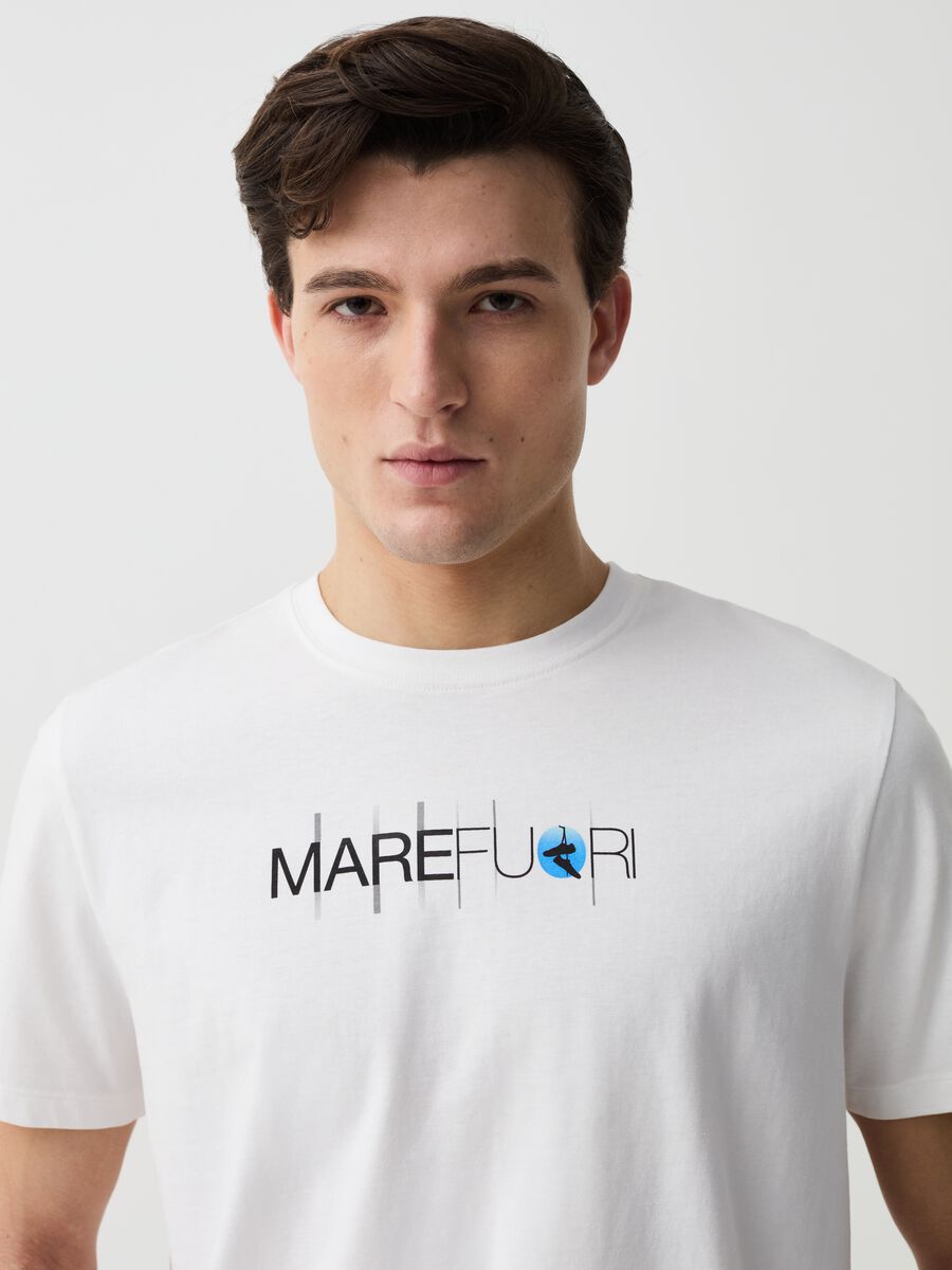 Camiseta de algodón con estampado MARE FUORI_1