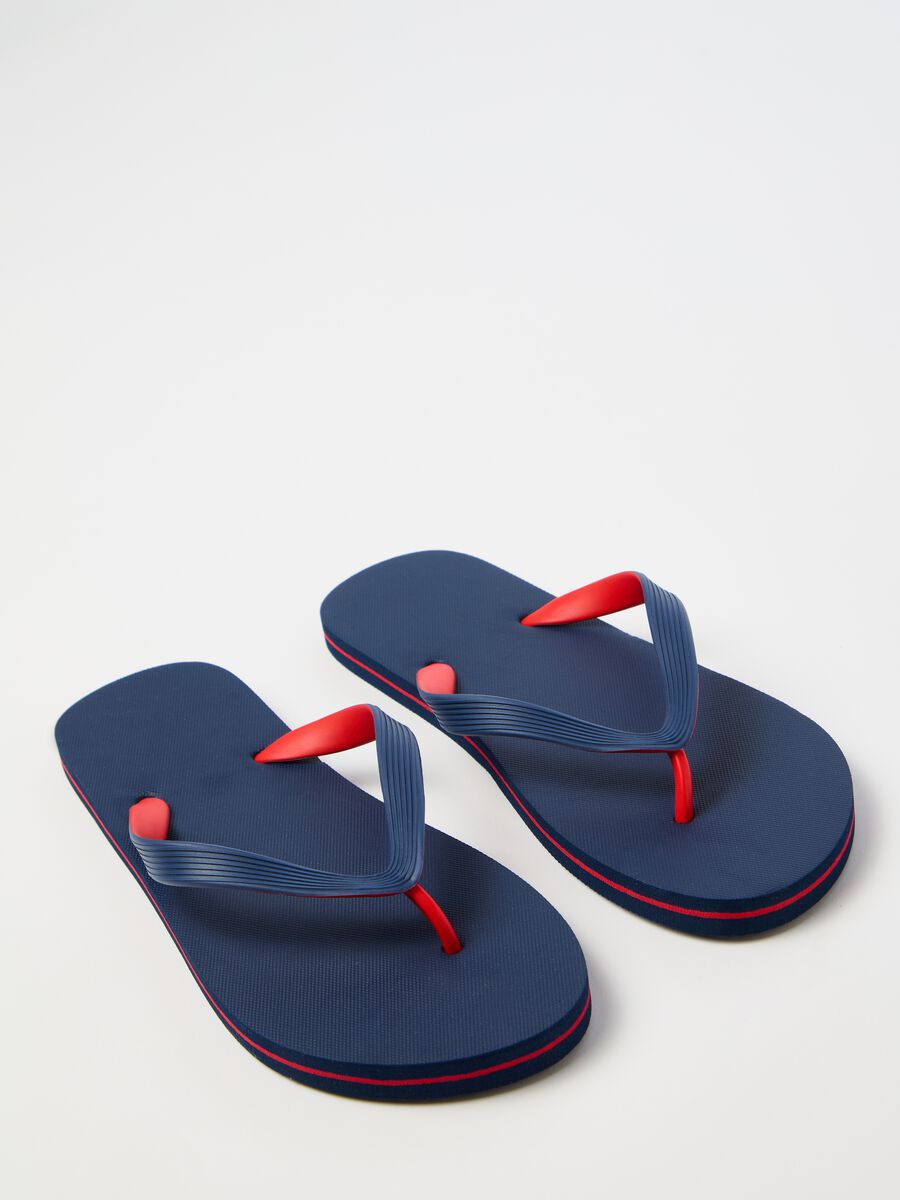 Thong sandals with striped straps_1