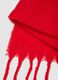Soft red scarf with fringes_2