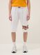 White cotton blend shorts regular fit with Everlast logo_1