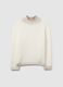 White regular fit jumper with ribbed collar and cut-out details_4