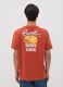 T-shirt rossa in puro cotone jersey con stampa grafica regular fit_3