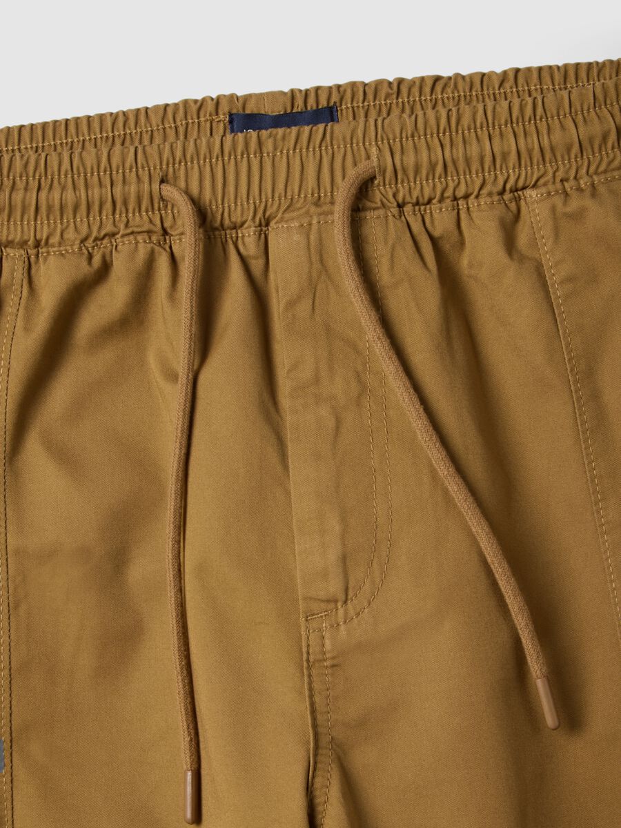 Slim fit brown cotton chinos_5
