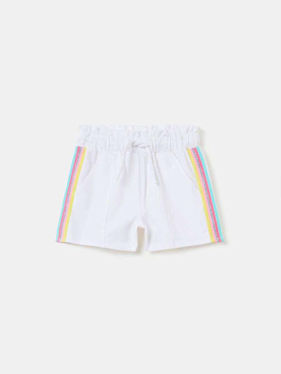 Shorts with striped bands and drawstring_0