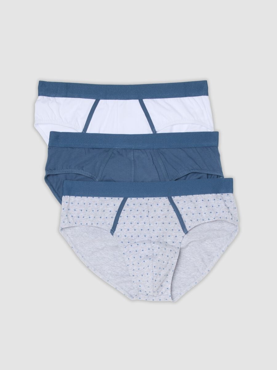 3er-Pack Slips in Hellblau und Weiss aus elastischer Bio-Baumwolle_4