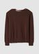 Brauner Pullover aus Viskosemix mit Halstuch, Regular Fit_1