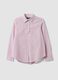 Pink striped poplin shirt, regular fit_0