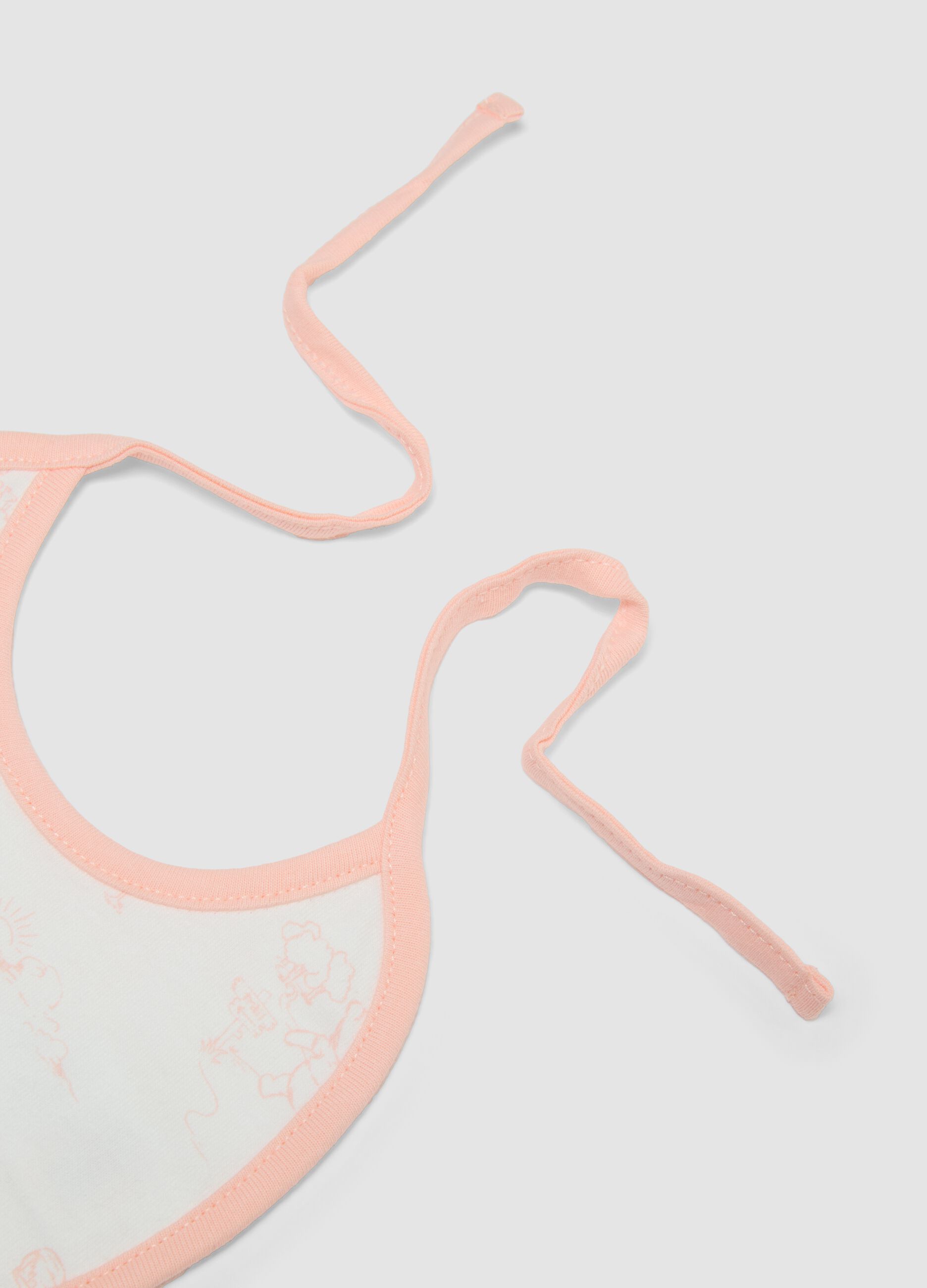 Conjunto de 2 babetes multicolor em algod&atilde;o puro para beb&eacute; menina Winnie-the-Pooh