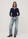 Regular-Fit blauer Cardigan mit Kn&ouml;pfen_2