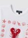 Camiseta blanca de algod&oacute;n puro con estampado frontal_5