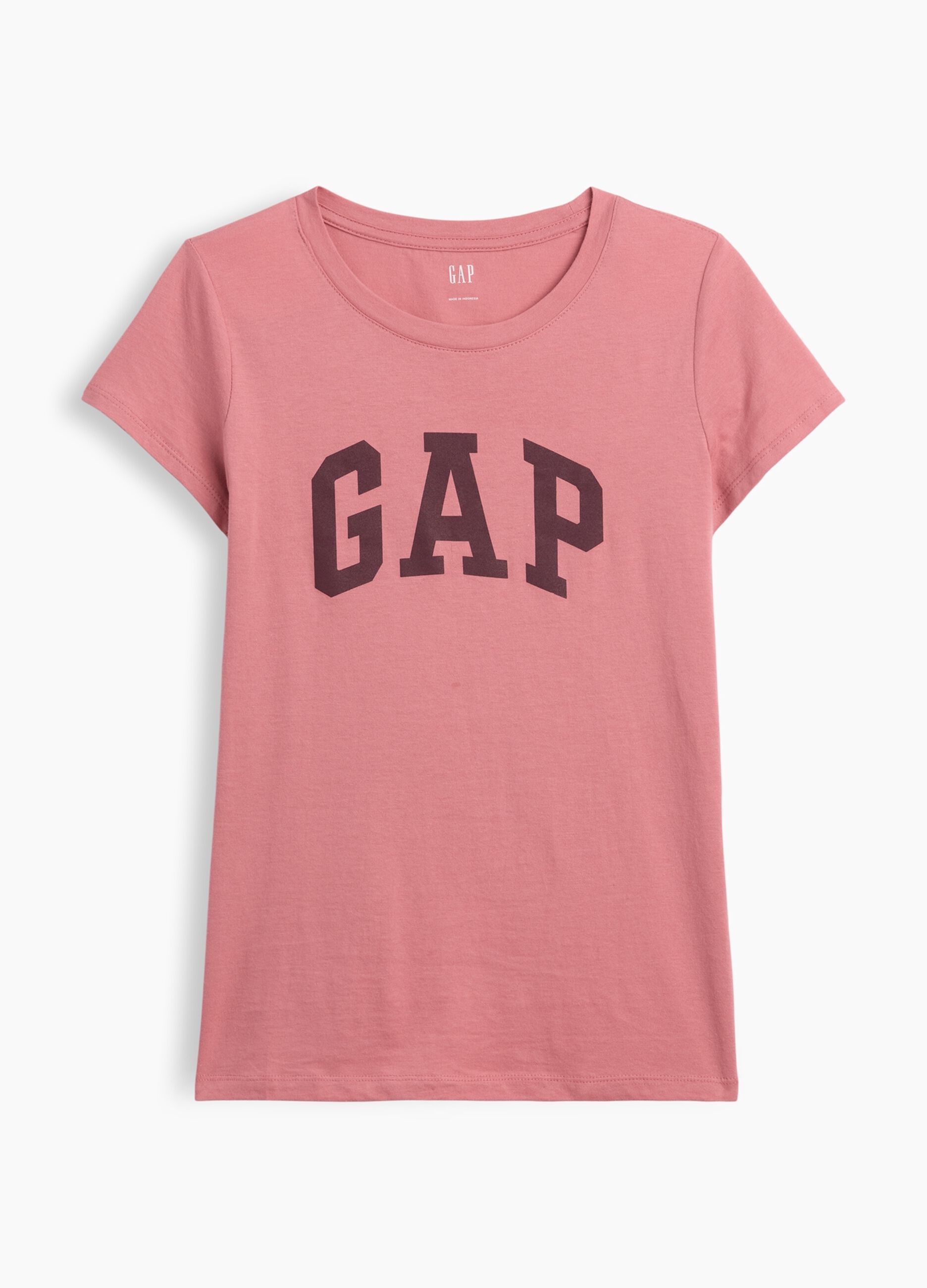 T-shirt rosa em algod&atilde;o puro com log&oacute;tipo GAP